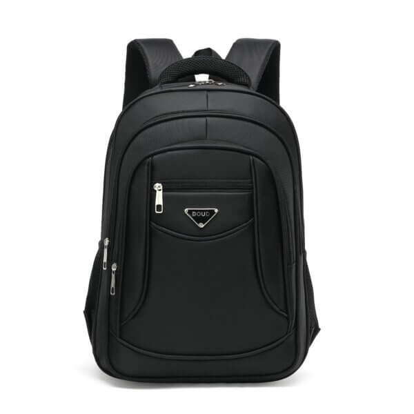 all black custom logo nylon economic business men backpacks wholesale