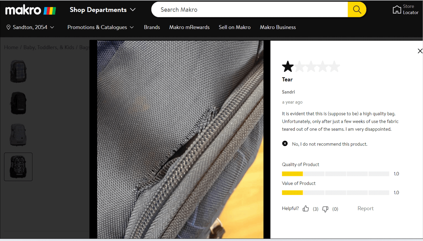 Backpack Analysis Product Quality Analysis Report Backpack Quality Issues https://www ...
