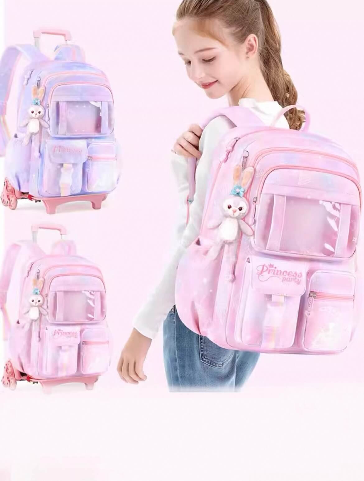 Kids using rolling bags